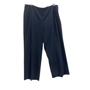 Talbots Black Wide Leg Cropped Pants Women’s Size 16  plus workwear Basic office